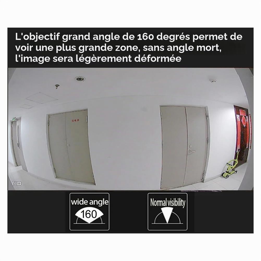 1080P Tuya Smart Life Home Visionneuse Numérique Judas Caméra de Porte Oeil WiFi IR Vision Nocturne Caméra Oeil de Porte Prise UE Argent