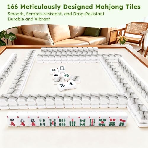 Set Americano de Mahjong 166 Fichas Acrílicas con Bolsa miniatura 7