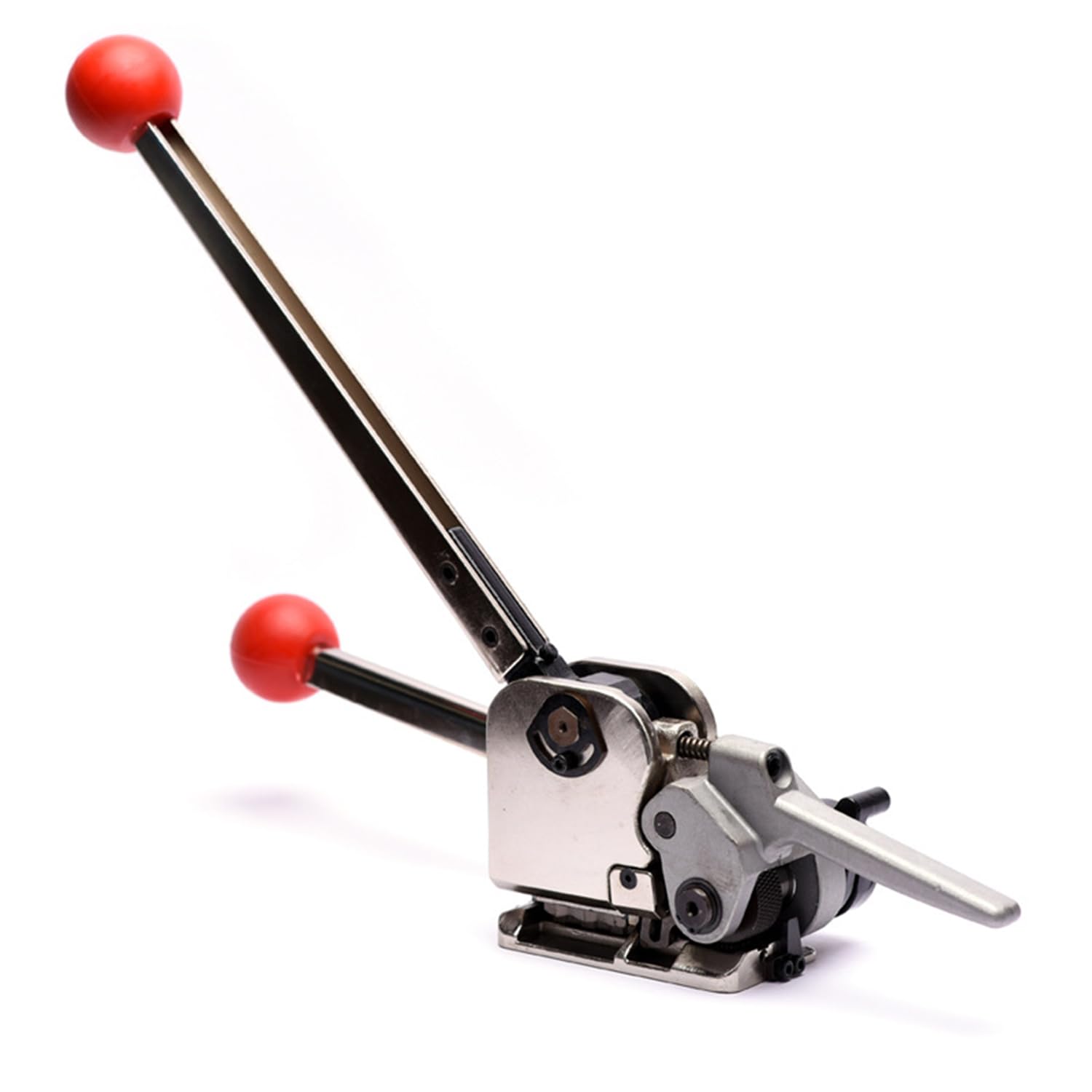 Machine de cerclage pour feuillards métalliques en acier, kit de cerclage pour feuillards en acier de 13 à 19 mm de largeur, tendeur, sertisseur et coupeur 3 en 1, outils combinés sans soudure