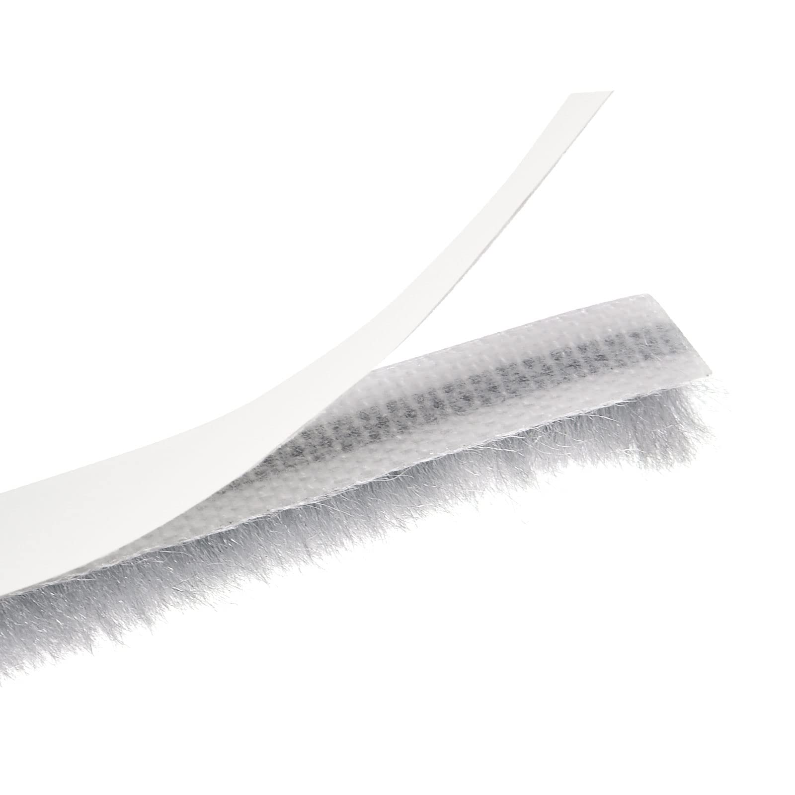 sourcing map Weather Stripping Brush, 26ft L x 0.3" W x 0.3" H Self-Adhesive Seal Weatherstrip Sweep Brush Gray for Door Window — image 1
