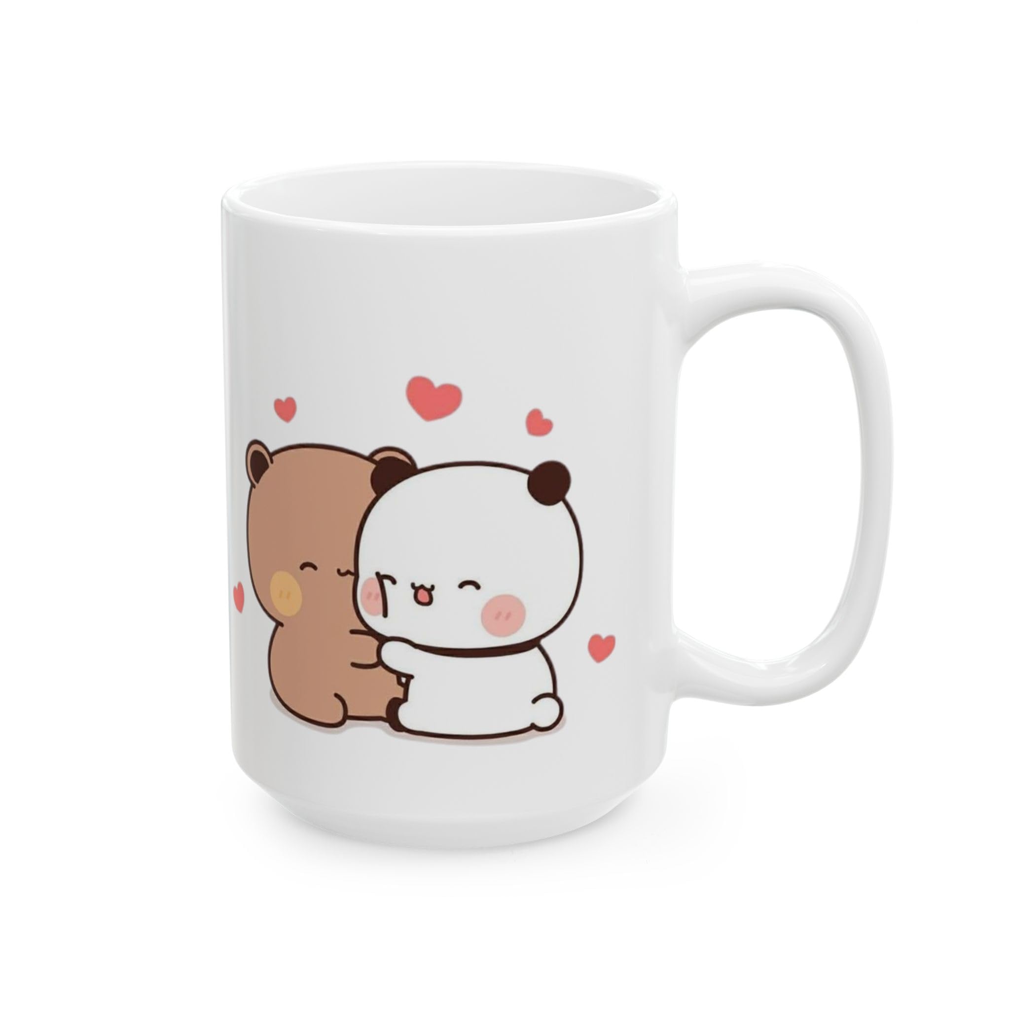Bubu and Dudu Hugging Ceramic Mug Cute Coffee Cup for Tea Coffee Lovers Microwave Dishwasher Safe Gift for Birthday Holidays