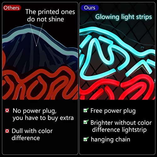 Jfllamp Crs Light Neon Signs For Wall Decor Neon Lights For Bedroom Led Signs Suitable For Man Cave Bar Pub Restaurant Christmas Birthday Party Gift Led Art Wall Decorative Crs Light Bar Sign, 5V Usb Power, 17*11 Inch(Azure+Red+White) #TOP1