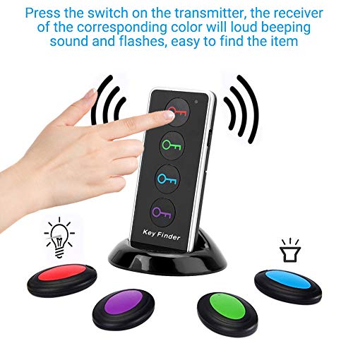 Draadloze sleutelzoeker 100Db High Decibel Key Locator met LED Zaklamp Geschikt voor Sleutelportemonnee Brillen - Image 3