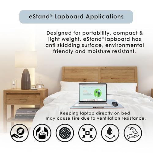 Image of Lap Board for Study | Home | Dining | Office | Laptop | Computer Desk | Reading & Writing | Multi-Purpose | Made in India | (Pine, Lap Board 14 inchX23 inch Pine)