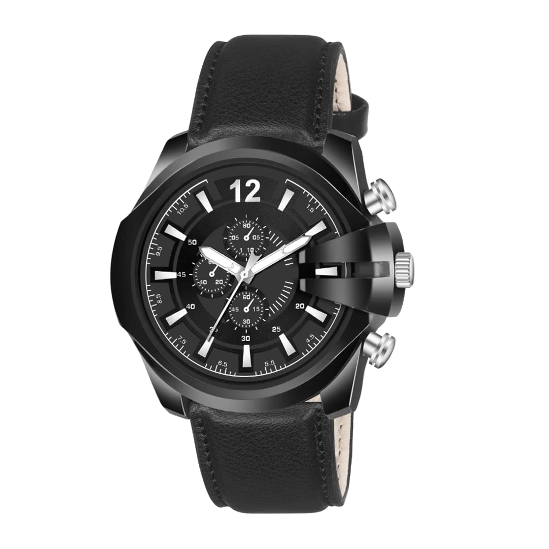 Analog Dial Black Flex Leather Strap Watch Series Watches for Men Watch for Man and Watch for Boys(Black) (B0C3ZZ8JP6) Amazon Price History, Amazon Price Tracker