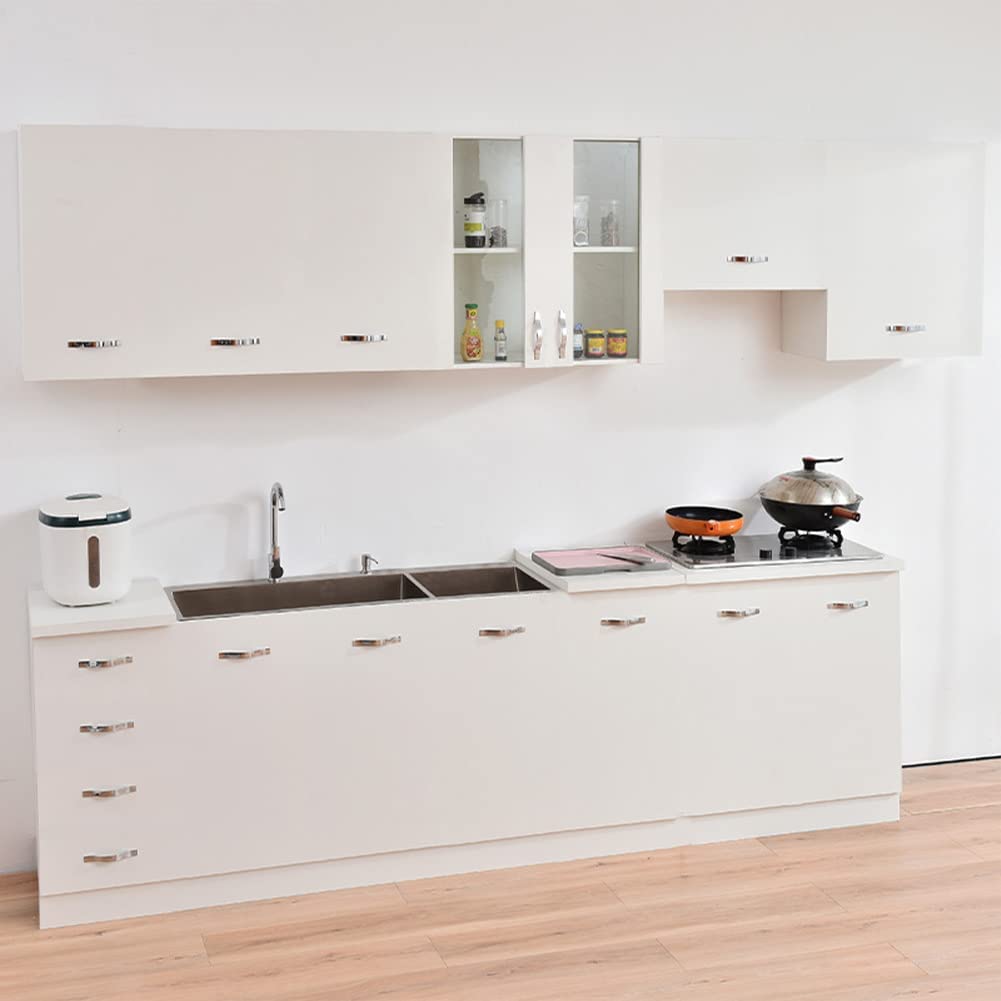 Shally Dogan Pensile da Cucina a Parete, Armadio Sospeso in Legno con Due Ante 1 Ripiano e 2 Scomparti, Armadietto da Muro Spazioso e Resistente, Dimensioni 80 x 32 x 72H cm (Bianco)
