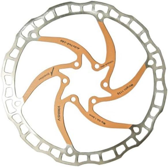 Ashima Airotor Coloured Disc Brake Rotor 6 Bolt 203mm Gold