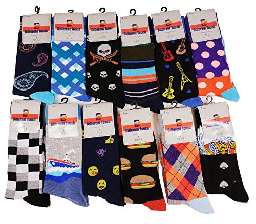 Different Touch 50 Pairs Men Wholesale Lot Assorted Bright Color Fancy Design Fashion Dress Socks3