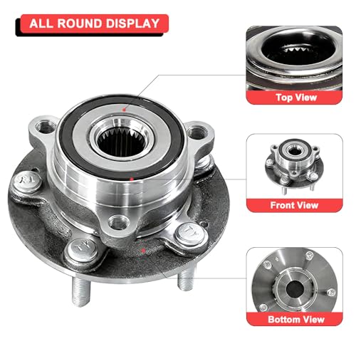 Image of MotorbyMotor 513420 Front Wheel Bearing Hub Assembly 5 Lugs for 2019-2022 Kia Forte, 2017-2022 Kia NIRO, 2017-2023 Hyundai Elantra, 2019-2021 Hyundai Veloster, 2017-2020 Hyunda Elantra GT