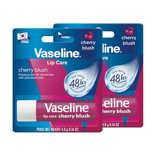 Vaseline Lip Care Cherry Blush Tinted Lip Balm Stick 4.8g (Pack of 2)