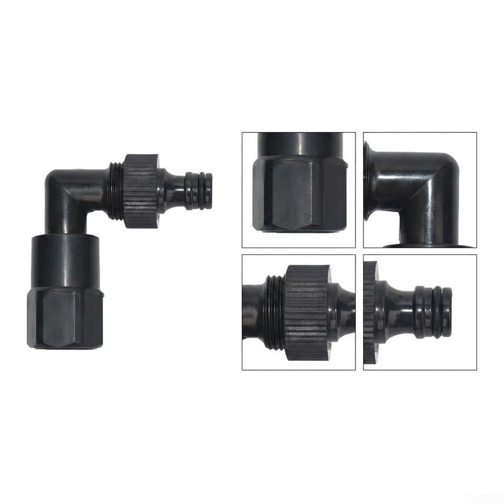 Conector Codo Manguera Jardín ABS 6cm Sin Herramientas(suit)
