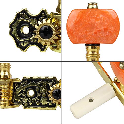 Image of Mr.Power Guitar Tuners Machine Head 3+3 Set Tuning Keys Machine Pegs for Classical Guitar(Agate Color Button)