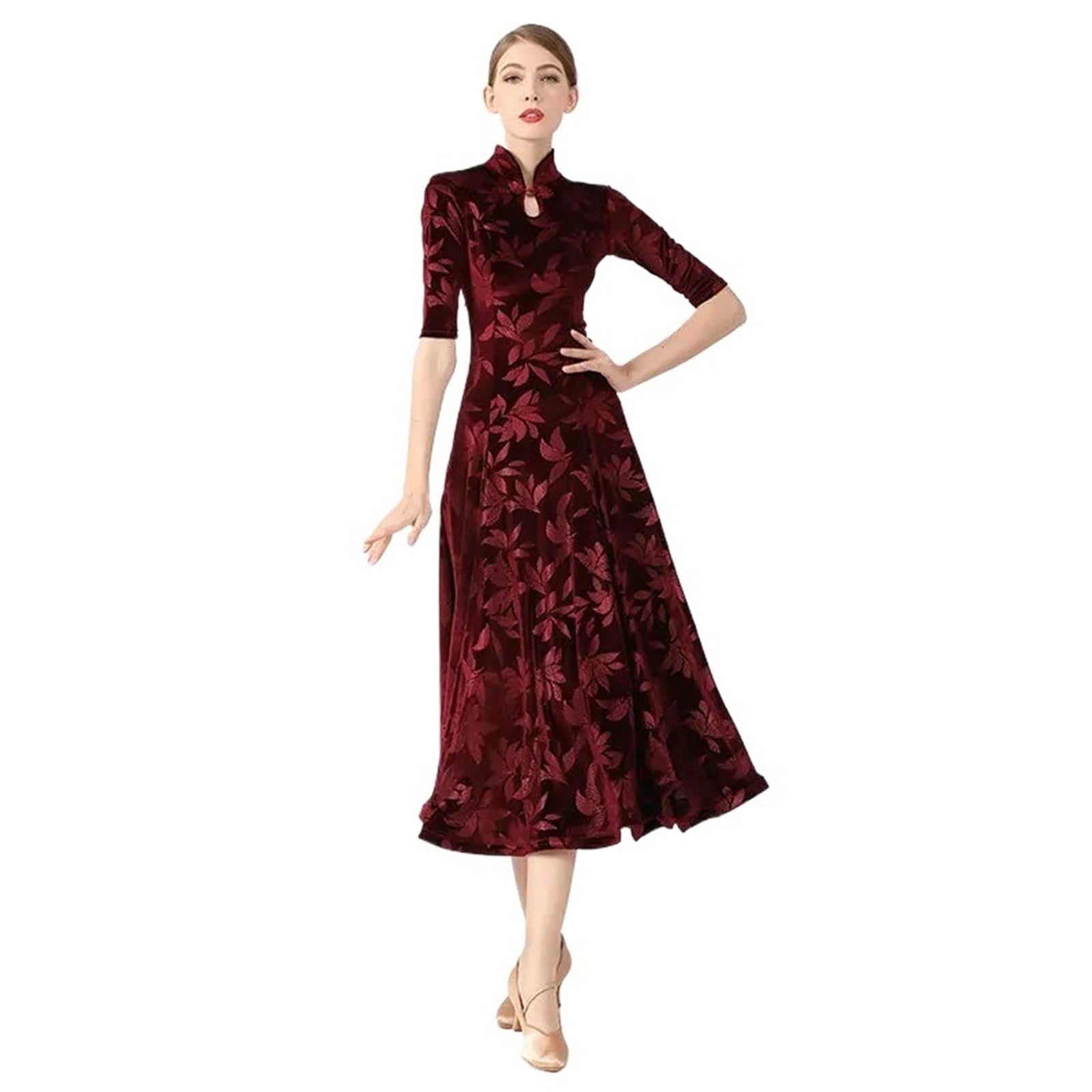 Abito da Ballo da Sala Cheongsam Abbigliamento da Allenamento Gonna da Ballo Flamenco Valzer Tango Foxtrot