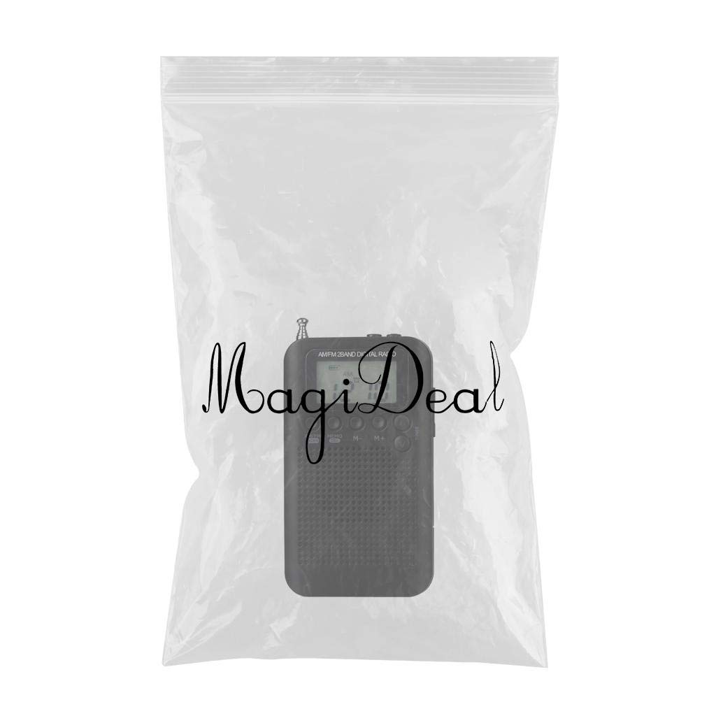 Portable Am/Fm Radio Clock, Clear Loudspeaker, Earphone Jack, Time Display with Backlight, Battery Operated Or Dc-5V Power Black-image-30