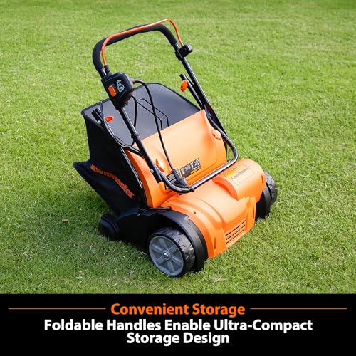 Image of LawnMaster 15 inch 13 Amp Dethatcher and Scarifier with 10.5 Gallon Collection Bag-GV1314