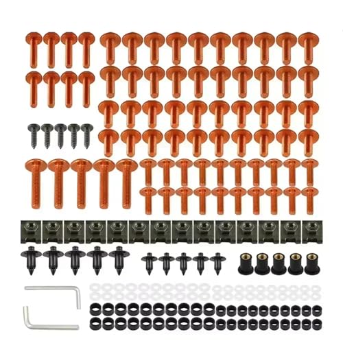 �l�W�E�t�F�A�����O�{���g�L�b�g Compatible With Yamaha For MT For 07 09 10 03 125 SP FJ-09 For FJ09 For Tracer9 �t�F�A�����O�l�W�Z�b�g�{���g�L�b�g�ƌ݊�������(Orange)