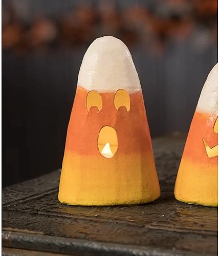 Bethany Lowe Designs - Pequeña luminaria de maíz caramelo sorprendida - TF2254