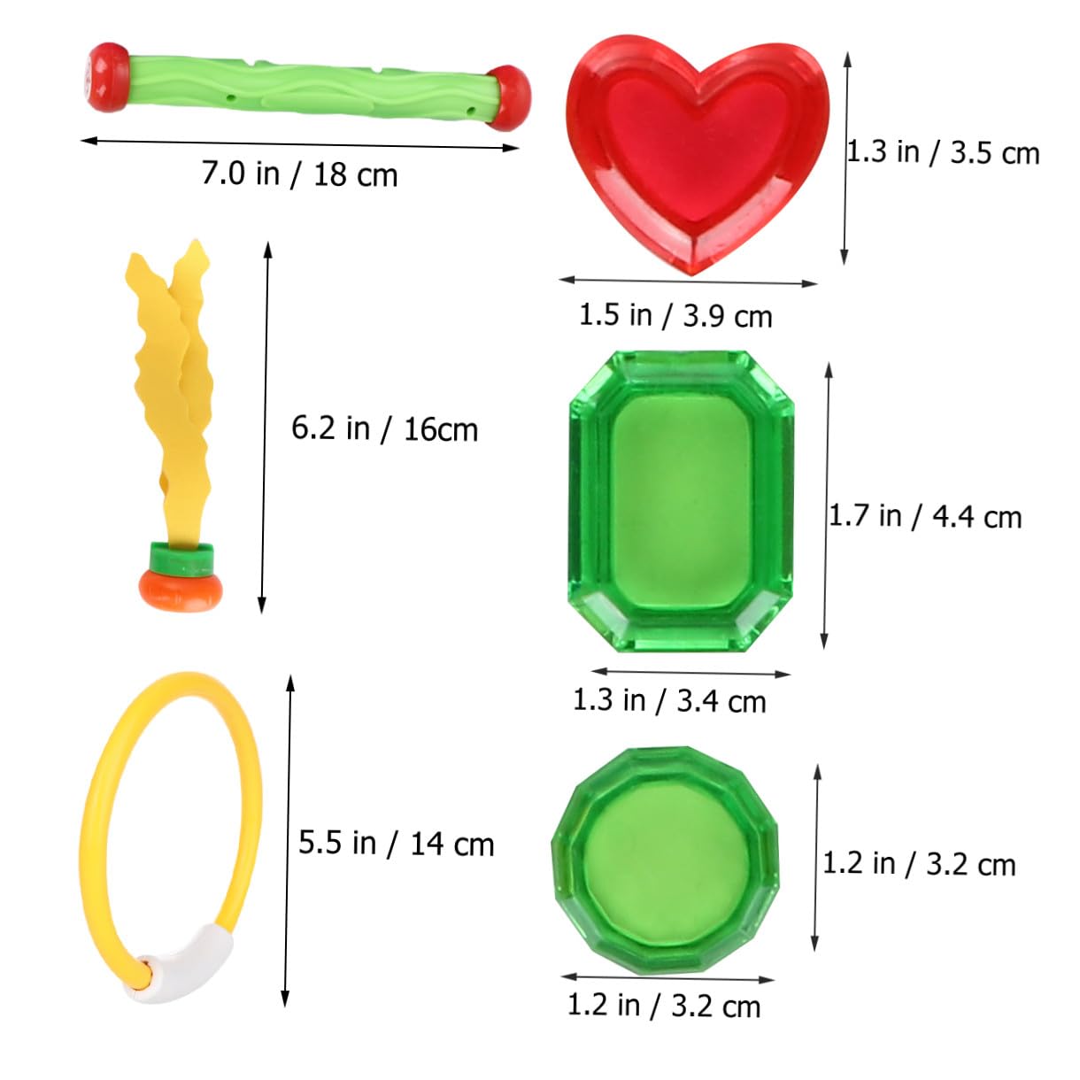 Jouets de Plongée Piscine 21 Pièces pour Garçon et Fille, Anneaux et Bâtons