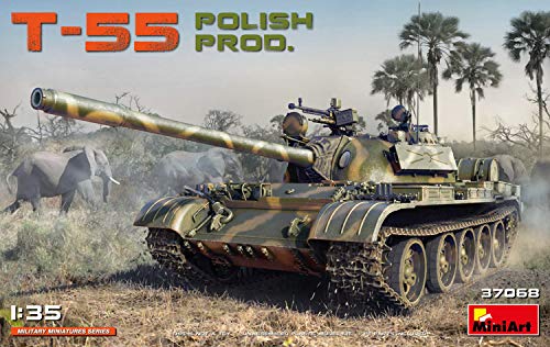 Miniart Ma37068 Modellino Veicolo Da Guerra In Plastica Da Montare, T-55 Polish Prod., Scala 1:35