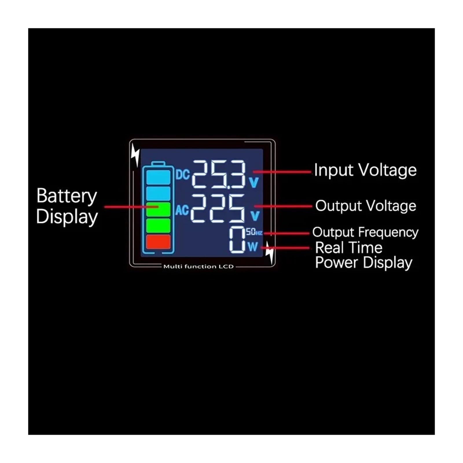 Convertidor Inversor Transformador Inversor Solar Onda Sinusoidal Pura Convertidor Voltaje CC 12/24/48/60/72 V A CA 220 V Transformador para Coche Hogar(DC 48V,50hz 220V,3500W)