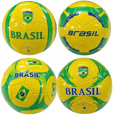 Bola de Futebol Brasil Tamanho Oficial N5 Couro Sintético Resiste...