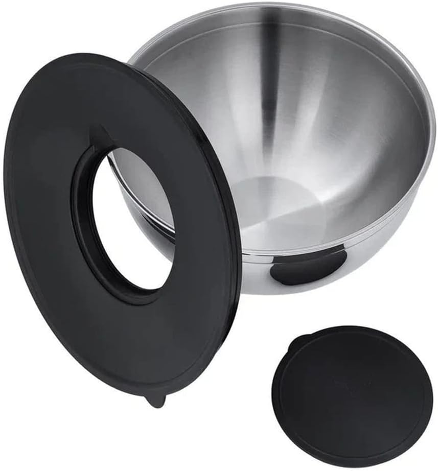Stainless Steel Mixing Bowl with Splash Proof Lid Serving Bowl for Cereal Rice Oatmeal Candy Bowl for Kitchen (6.1-qt. (5.8 L))