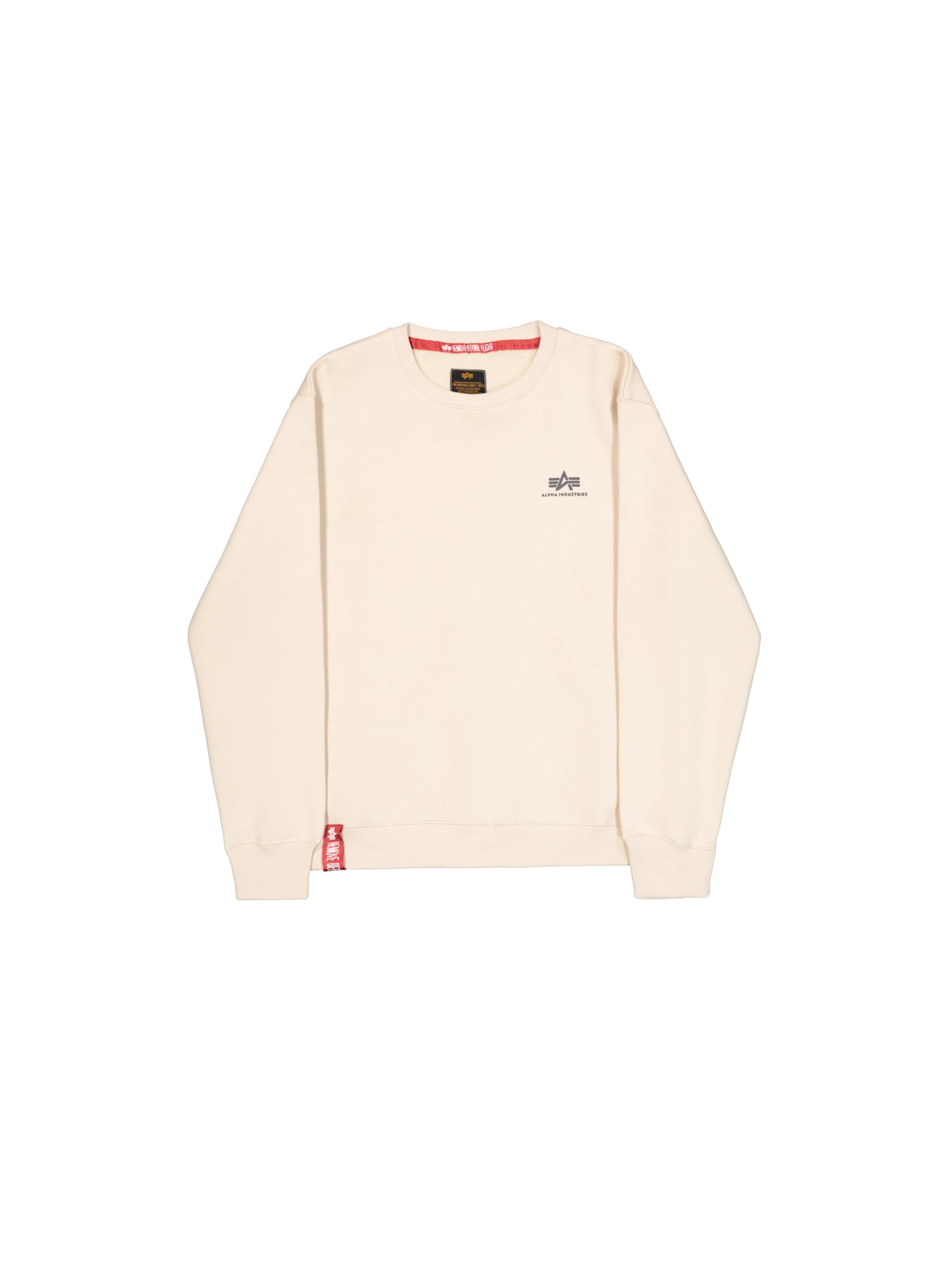 Alpha Industries Basic Sweater Small Logo Sweatshirt für Herren Jet Stream White