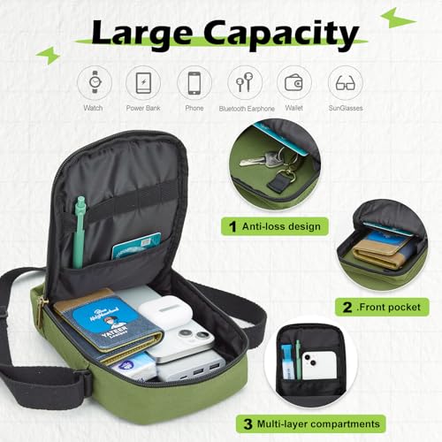 Image of SEAFEW Mini Crossbody Bag Shoulder Bag for Men, Small Messenger Satchel Bag for Women