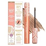 Grande Cosmetics GrandeBROW 2-in-1 Tinted Brow Gel + Brow Enhancing Serum for Thicker & Darker-Looking Eyebrows, Shape & Fill Brows, with Castor Oil & Mini Fibers - Light, Full Size (0.12 fl oz)