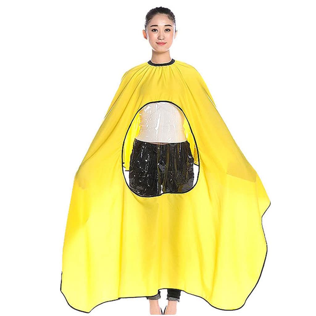 Living Room Apron Waterproof Cape Barber Styling Tool Salon Hairresser Visible Apr Hair Cutting Hairdressing Gown(C)