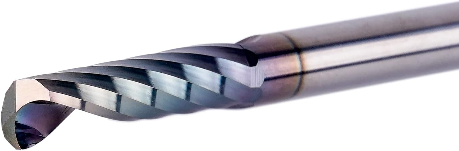 SpeTool O Flute CNC Router Bit 1/4 Inch Shank 1 Inch Cutting Length with Extra Long Life Coating Single Flute End Mill for Acrylic Aluminum Wood Cut