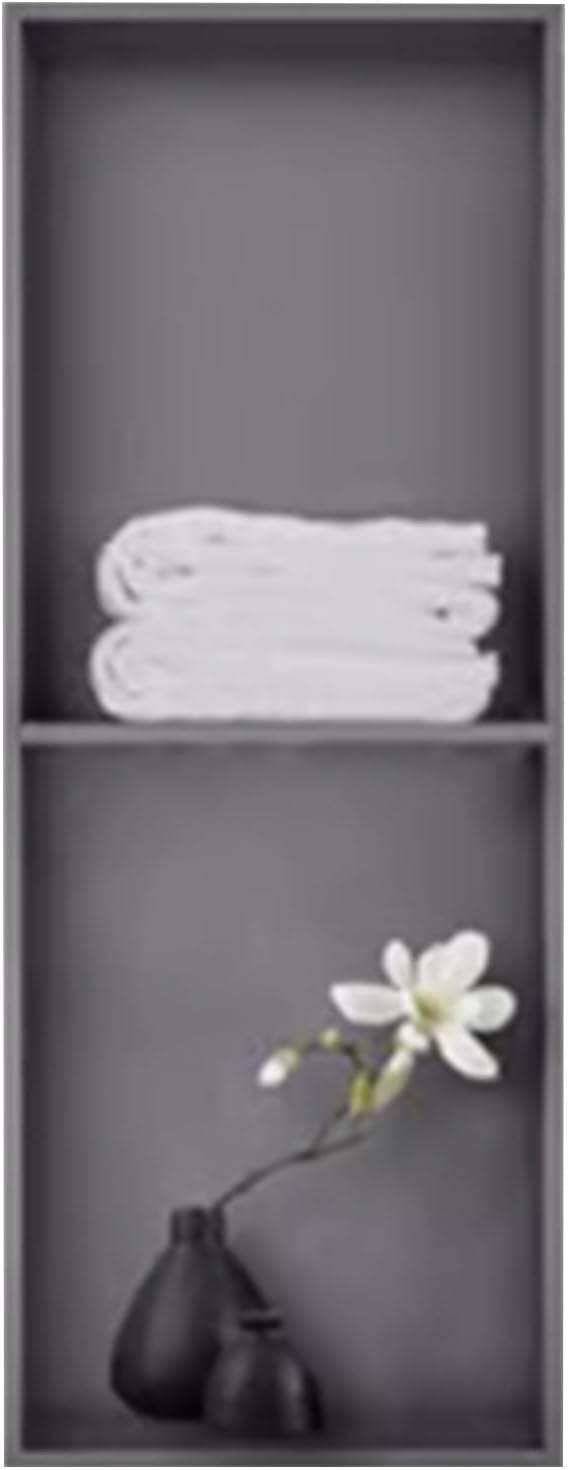 Étagère de douche inox 304 gris | Serviteur de bain mural design 70x28 cm