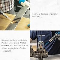 Högert Technik - Lötbrenner - Gasbrenner für den Haushalt, Gastronomie, Fischerei, Handwerks- und Autowerkstätten - START/STOP-Taste - 3600-Winkel-Arbeit - maximale Betriebstemperatur: 1300° C – Ansicht 4