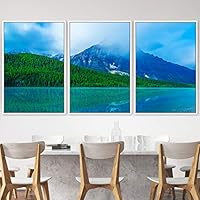 3 Piece Framed Canvas Wall Art Lake Landscape Canvas Prints Home Artwork Decoration for Living Room,Bedroom - 16