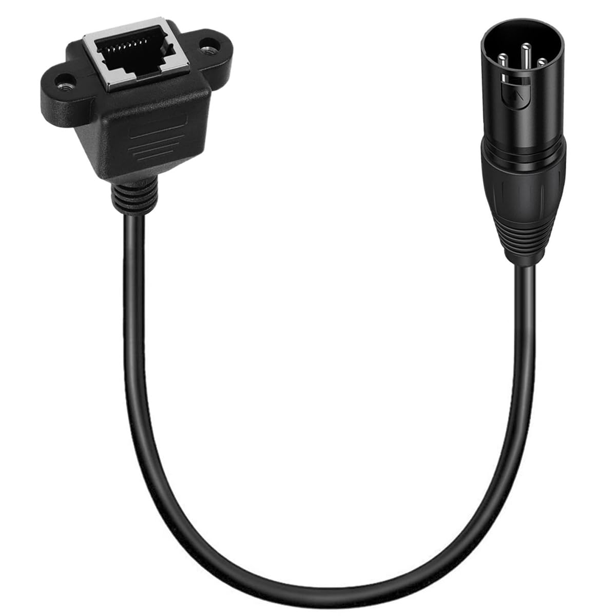 HUHANGGod 3 Pin XLR to RJ45 Cable, Male to Female With Panel Adapter - Image 4