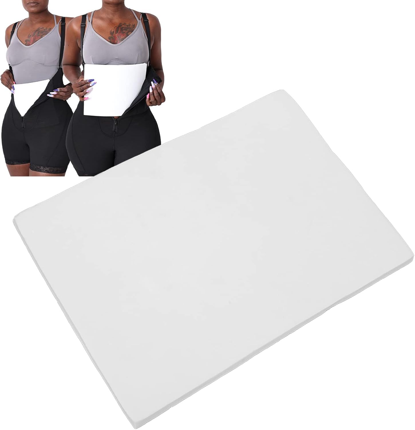 Tabla abdominal de espuma Lipo, tabla de liposucción para aplanar la compresión, espuma posquirúrgica después de una abdominoplastia abdominal, extra gruesa, supersuave, poscirugía, liposucción, cintu