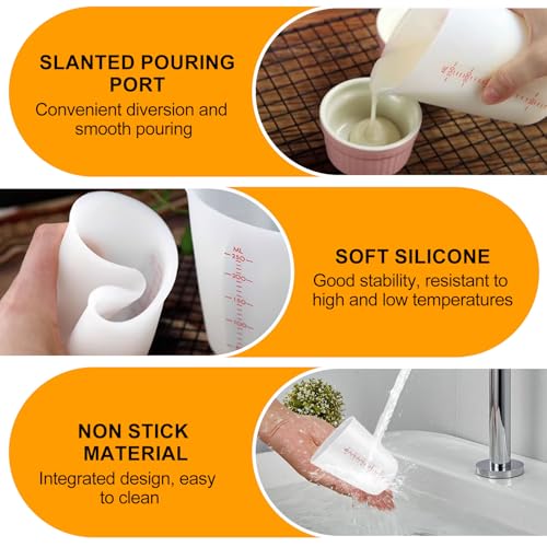 Set 3 vasos medidores flexibles de silicona 500 ml miniatura 6