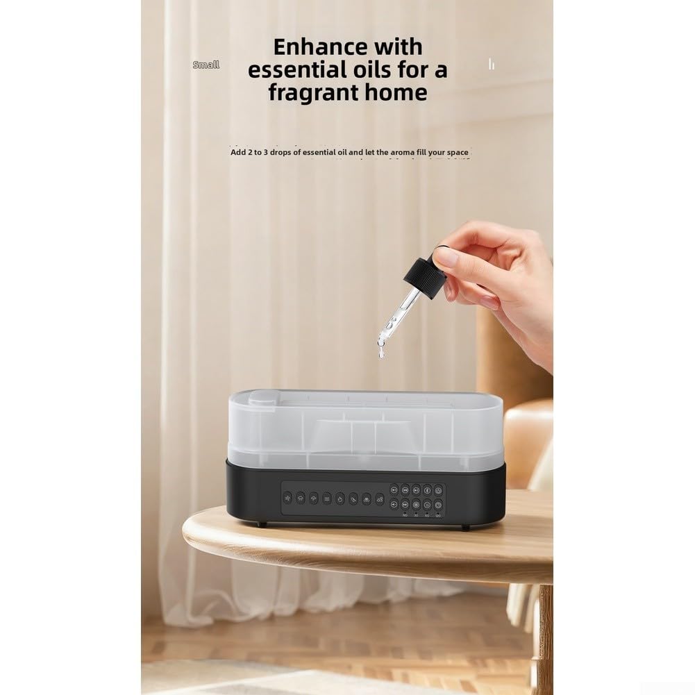 1 diffuseur d'aromathérapie, haut-parleur sans fil à effet de flamme, lumière d'ambiance, humidificateur d'huiles essentielles pour la maison, la chambre à coucher, le salon, la relaxation (blanc)