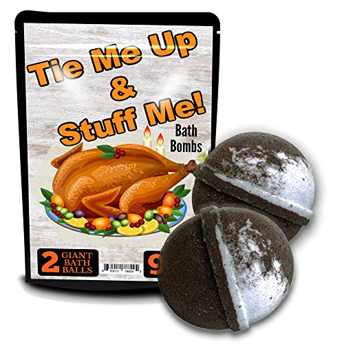 Tie Me Up and Stuff Me Turkey Bath Bombs - XL Root Beer Fizzers for Adults - Handcrafted, Made in America, 2 Count