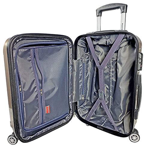 Dejuno Titan Jumbo Hardside 3-Pc Spinner Luggage Set With Tsa Lock, Burgundy, One_Size #TOP4