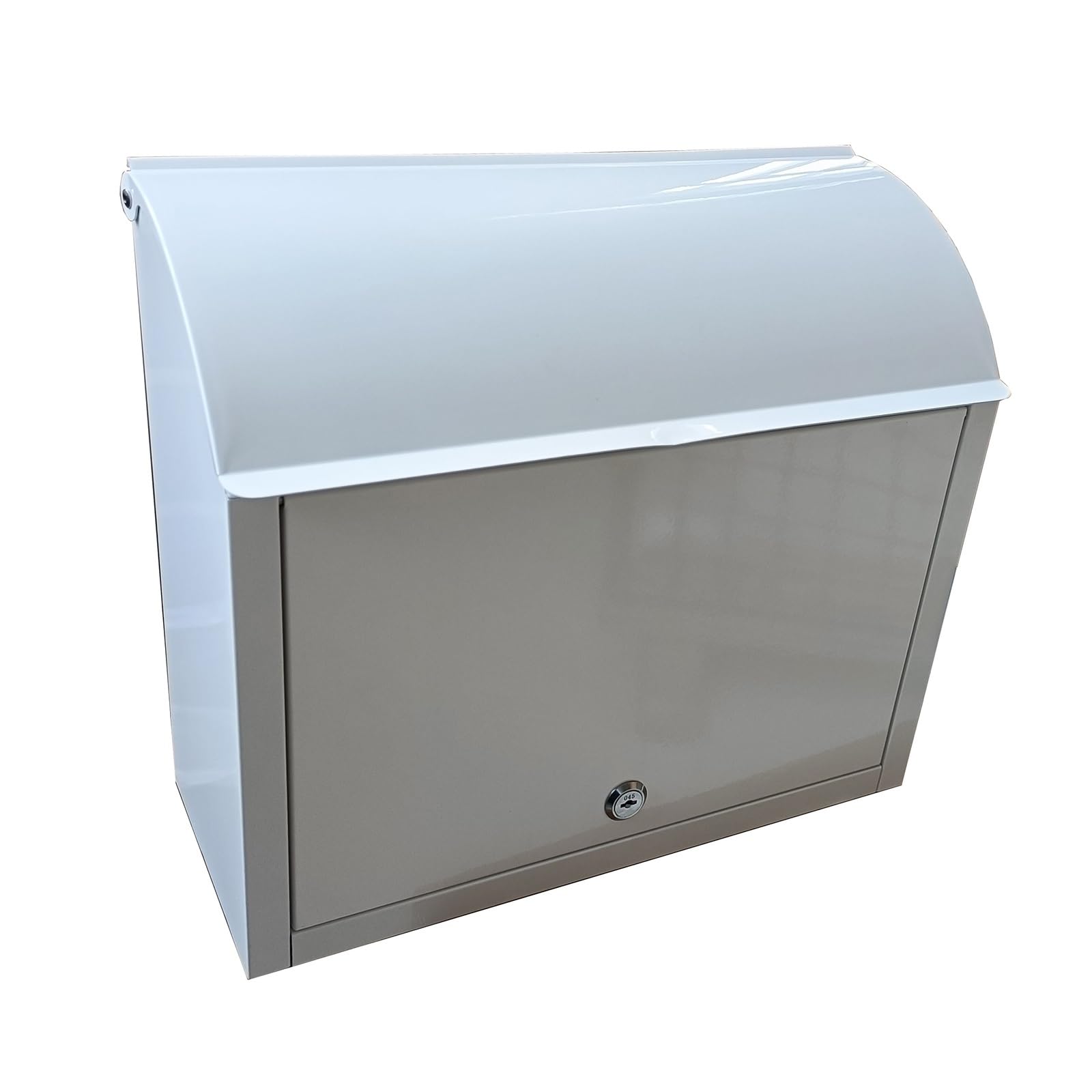NQNFWCRJ Household Wall-Mounted Mailbox Semi-Circular House Flip-top Newspaper Boxes Outdoor with Lock Antitheft Rainproof Parcel Boxes