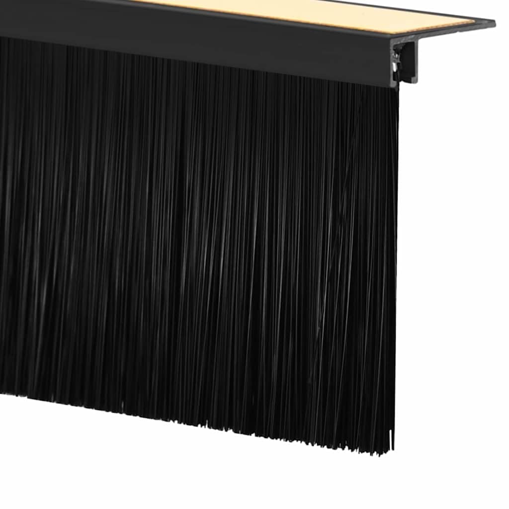Samoprzylepne uszczelki do drzwi ze stopu aluminium, 6 sztuk, 100 cm, czarne, do wnętrz, z pochłanianiem dźwięku i ochroną przed kurzem, idealne do drzwi pokojowych, drzwi wejściowych