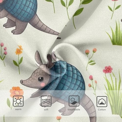 Toddler Briefs, Cute Armadillos Cotton Underwear for Girls, 2–8 Years3