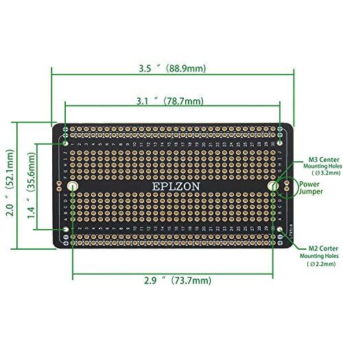 Eplzon Solderable Breadboard Pcb Board Gold-Plated Solder Breadboard For Diy Electronics Projects Apply To Arduino Soldering Projects 3.5"X2.05" (5 Pack + 2 Mini Board, Black) #TOP3