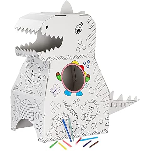 THE TWIDDLERS Großer Papp 3D Dinosaurier zum Bauen & Ausmalen Cover