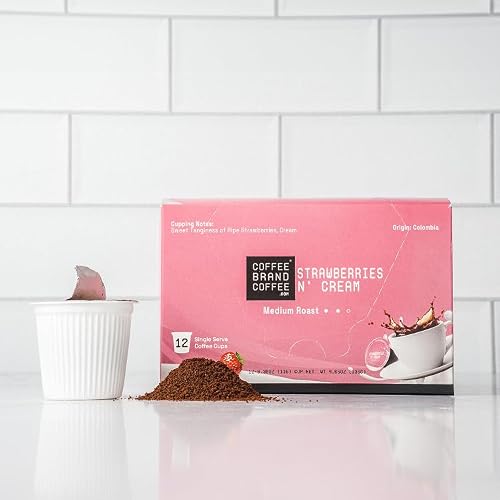Premium Blend Coffee Brand KCups with Strawberry Cream Flavored Coffee | Sweet, Smooth, And Velvety Texture for A Deliciously Unique Coffee Experience | 12 Pack - Thumbnail 3