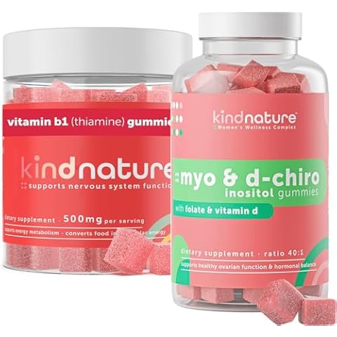 Kind Nature Myo-Inositol & Vitamin B1 Wellness Bundle - Hormonal Balance & Nervous System Support Gummies Cover