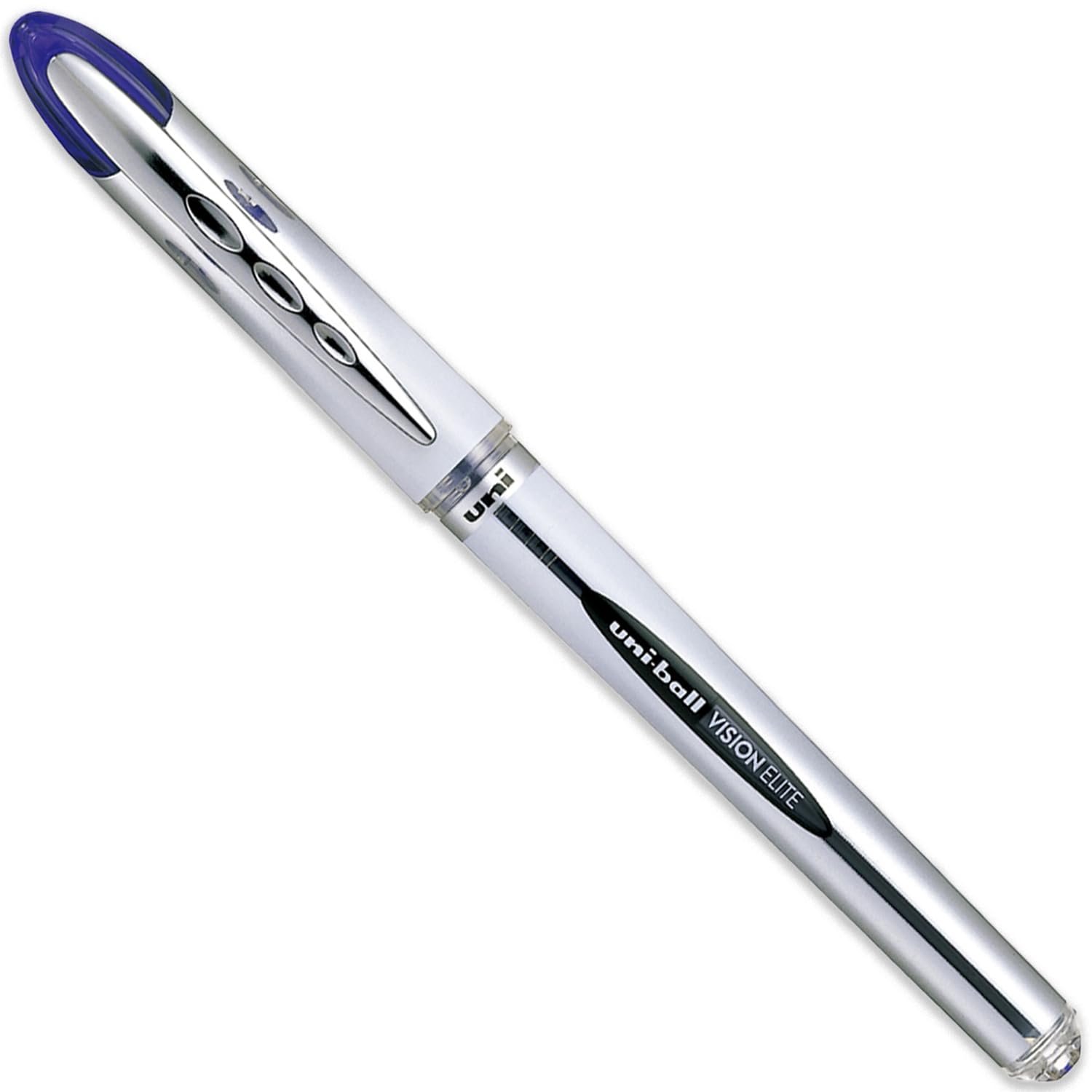 uni-ball Vision Elite - 0.8mm Nib Medium Rollerball Pen - UB-200 - In Envelope Gift Packaging (Pack of 6, Blue) - Image 3