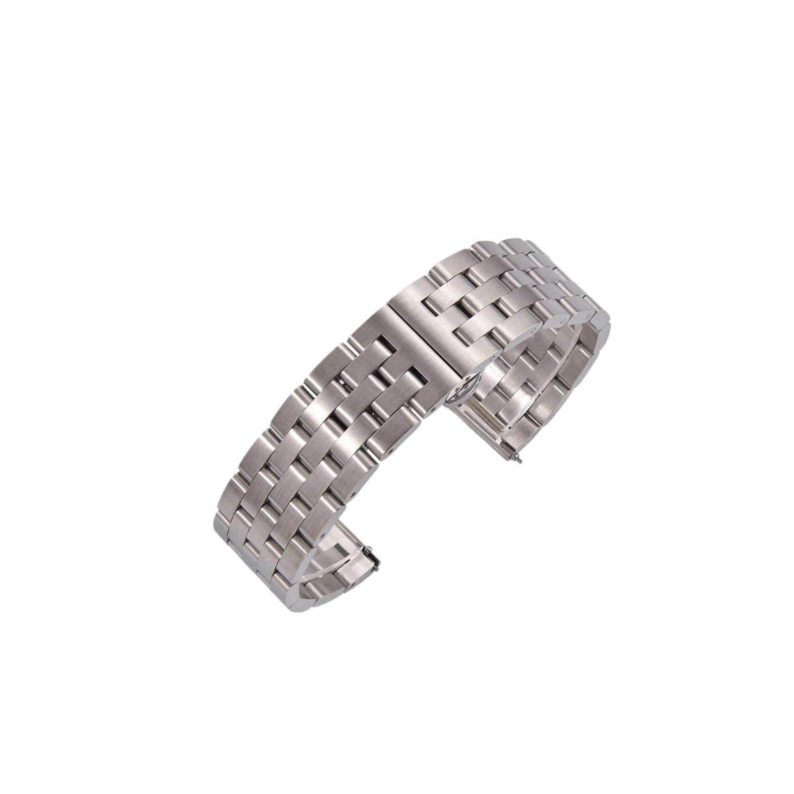 Cinturino di ricambio per orologio, in acciaio inox, 18 mm, 19 mm, 20 mm, 21 mm, 22 mm, 3 file