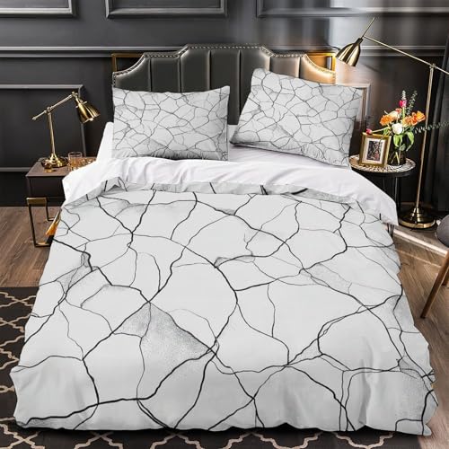 Housse de couette hypoallergénique microfibre 3D 200x200 - 2